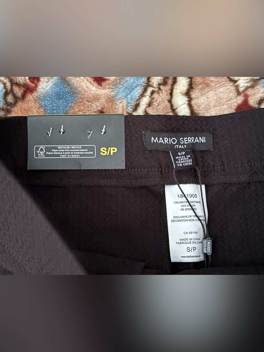Mario Serrani Black Stretch Ponte Leggings - Picture 2 of 3
